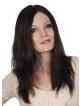 Dark Brown Remy Human Hair Lace Front Long Wigs