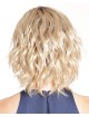 Mid Length Blonde Lace Front Bob Wig with Waves