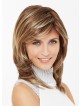 Shoulder Length Straight Layered Synthetic Hair Wig with Side Bangs