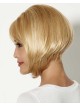 Sleek Chic Wedge-Style Bob Wig With Angled Sides And A Notched Back