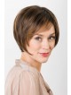 Cute Short Straight Women Lace Front Mono Top Wig