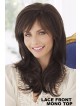 Lace Front Mono Top Dark Brown Ladies Long Layered Wig