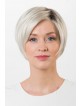 Lace Front Mono Top Short Straight Platinum Blonde Wig