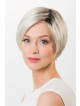 Lace Front Mono Top Short Straight Platinum Blonde Wig