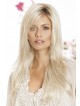 Long Platinum Blonde Lace Front Mono Top Human Hair Wig