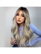 Fashion Long Blonde Wavy Synthetic Wigs