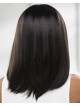 Chic Long Bob Wig With A Natural-Looking Skin Part And Sleek Straight Layers