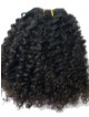 16" Curly Black 100% Human Hair Weft Hair Extensions