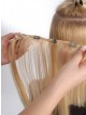 18" Straight Blonde 100% Human Hair Clip In Hair Extensions