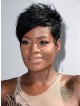 Fantasia Barrino Short Layered Side Part Bangs Pixie Synthetic Wig