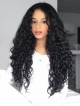 Fluffy long curly black afro hairstyle synthetic wig for black women