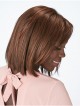 Fluttering Red Color Straight Wig With Oblique Bangs