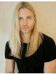 Graceful Blonde Straight Lace Front Mono Top Hair Wigs For Men
