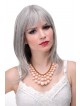 Long Grey Full Lace Straight Wig