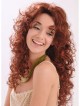 Long Curly Synthetic Red 3/4 Cap Wig