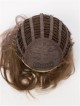 Natural Wavy Human Hair 3/4 Topper Wig