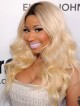 Nicki Minaj Blonde Synthetic Hair Wig with Dark Roots
