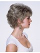 Wavy Hair With Bangs Women Short Lace Front Mono Top Wig