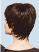 Capless Short Straight Human Hair For Women Wig With Bangs
