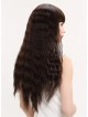 100% Human Hair Long Curly Wig With Fringe