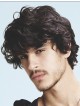 Short Synthetic Wavy Mens Hairstyle Wig