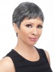 Women's short pixie grey hairstyle synthetic wigs