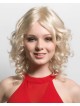 Platinum Blonde Lace Front Monofilament Synthetic Curly Wig