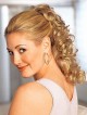18" Curly Blonde Heat Friendly Synthetic Hair Claw Clip Ponytails