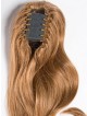 20" Straight Auburn 100% Human Hair Claw Clip Ponytails