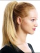 14" Straight Blonde 100% Human Hair Claw Clip Ponytails