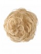 4.5" Curly Blonde Human Hair 1/2 Wigs Hair Pieces