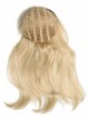 14" Wavy Blonde Human Hair 1/2 Wigs Hair Pieces