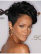 Rihanna Short Black Curly Pixie Wig
