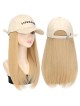 Blonde Straight Hat Wigs for Women