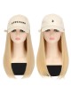 Blonde Straight Hat Wigs for Women