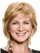 Short Blonde Cut Human Hair Wig For Ladies Over 40