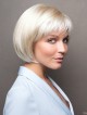 Short Bob Wig with Fringe Synthetic Hair