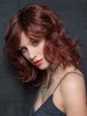 Shoulder Length Wavy Wig with Side Bangs
