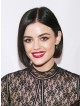 Simple Lucy Hale Chin Length Bob 100% Human Hair Wigs Without Bangs