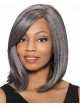 Sleek Long Bob Wig With Shoulder-Length Layers In Heat-Stylable Fiber