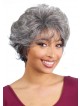 Synthetic Full Wig With Grey Hair