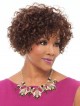 Women's red capless afro hairstyle wigs