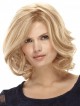 Lace Front Human Hair Blonde Wavy Monofilament Wig