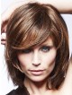 Lace Front Straight Human Hair Wig With Bangs