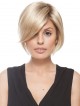 Synthetic Short Straight Lace Front Wig With Side Bangs