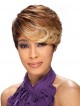 Lace Front Short Wavy Wig With Bangs
