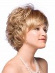 Synthetic Wig Women's Wavy Short Wig With Bangs