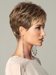 Synthetic Cropped Straight Pixie Cut Women Capless Hair Wig
