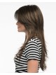 Long Layered Lace Front Human Hair Wig With Side Bangs