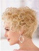 Short Wavy Blonde Lace Front Synthetic Wig For Women